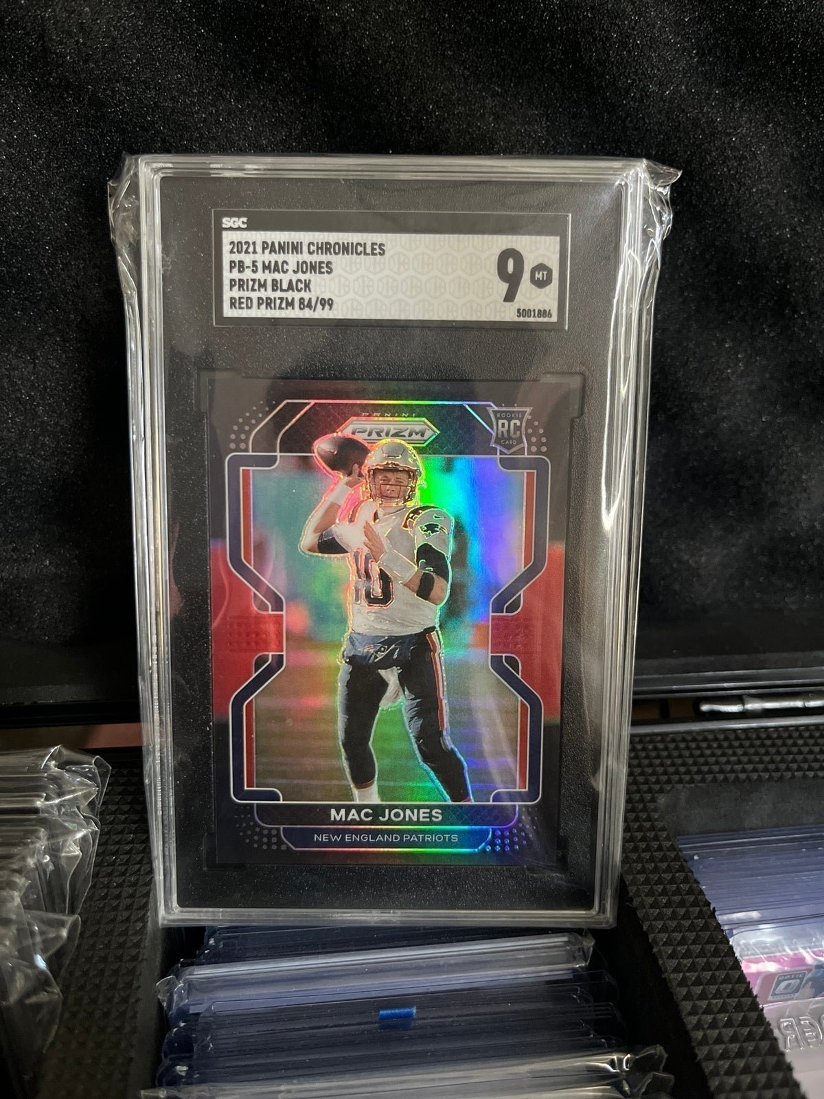 2021 Panini Chronicles Mac Jones Black Red Prizm /99