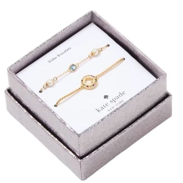 NWT Kate Spade Spot The Spade Slider Bracelet Boxed Set