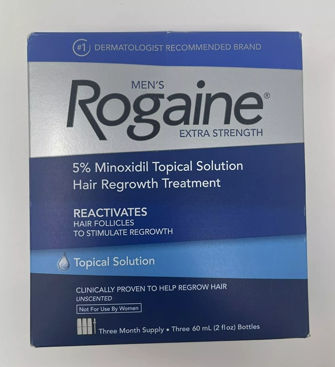 ROGAINE Men's 5% Minoxidil Topical Hair Regrowth Treatment (3 MONTH SUPPLY) NEW
