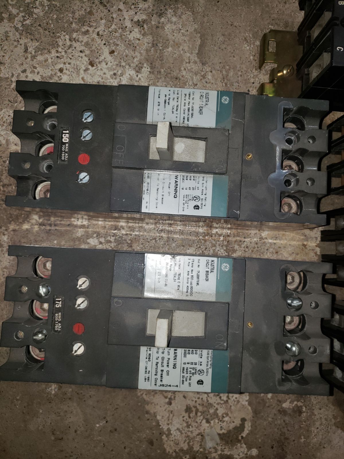 Industrial circuit breakers.