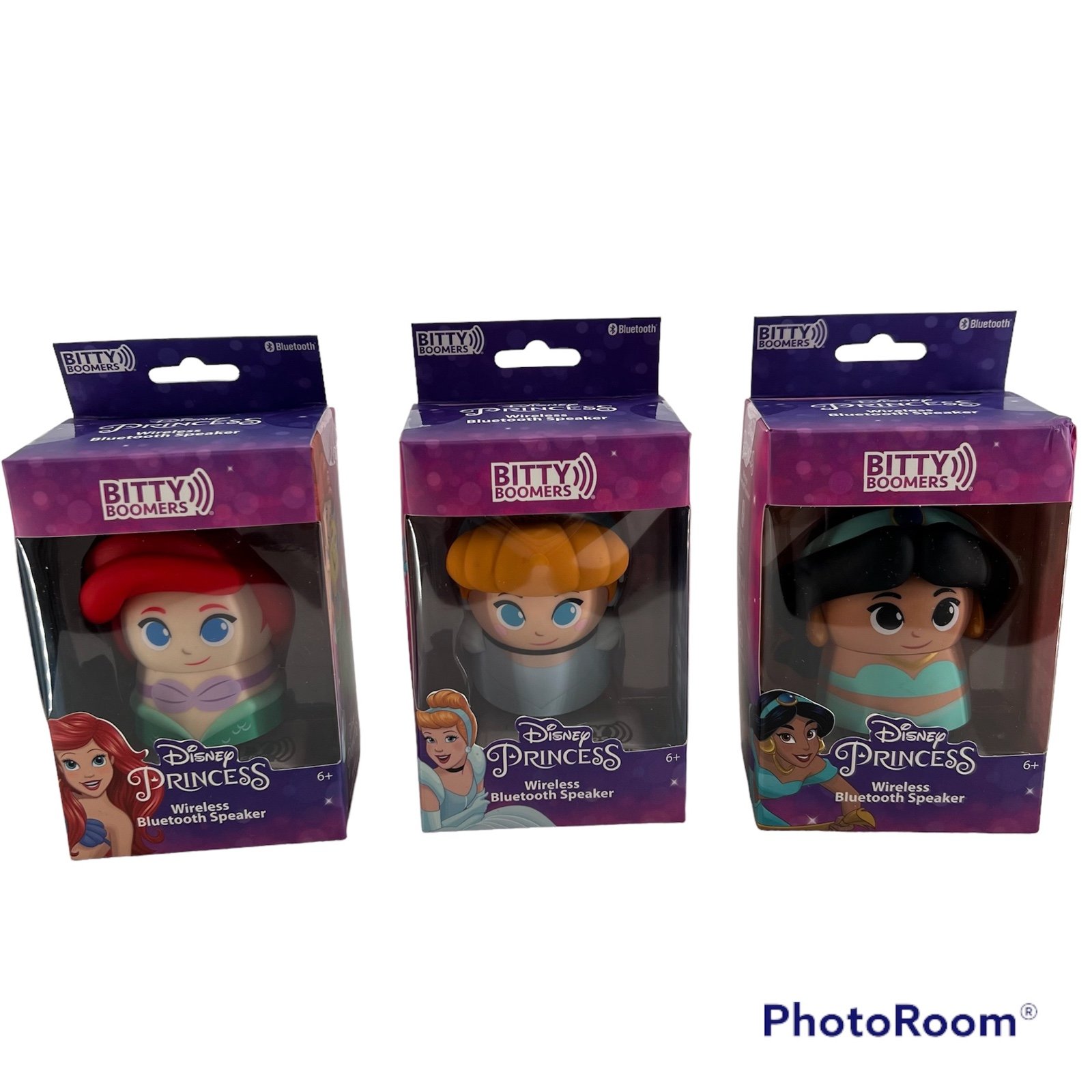 Disney Princess Bundle of 3 Bitty Boomers Speakers NWT