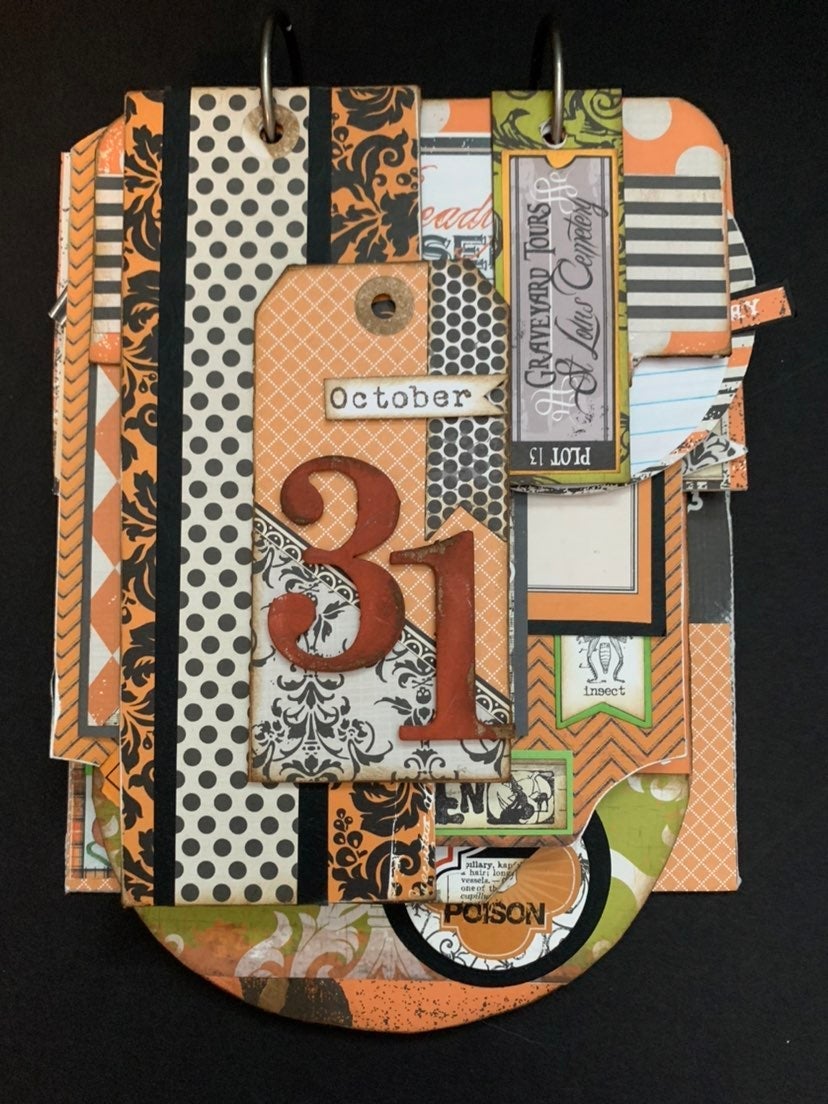 Halloween flippin out scrapbook junk journal album