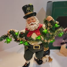 Lighted Santa Claus Celtic Greetings Irish lighted Garland KSA Box Included