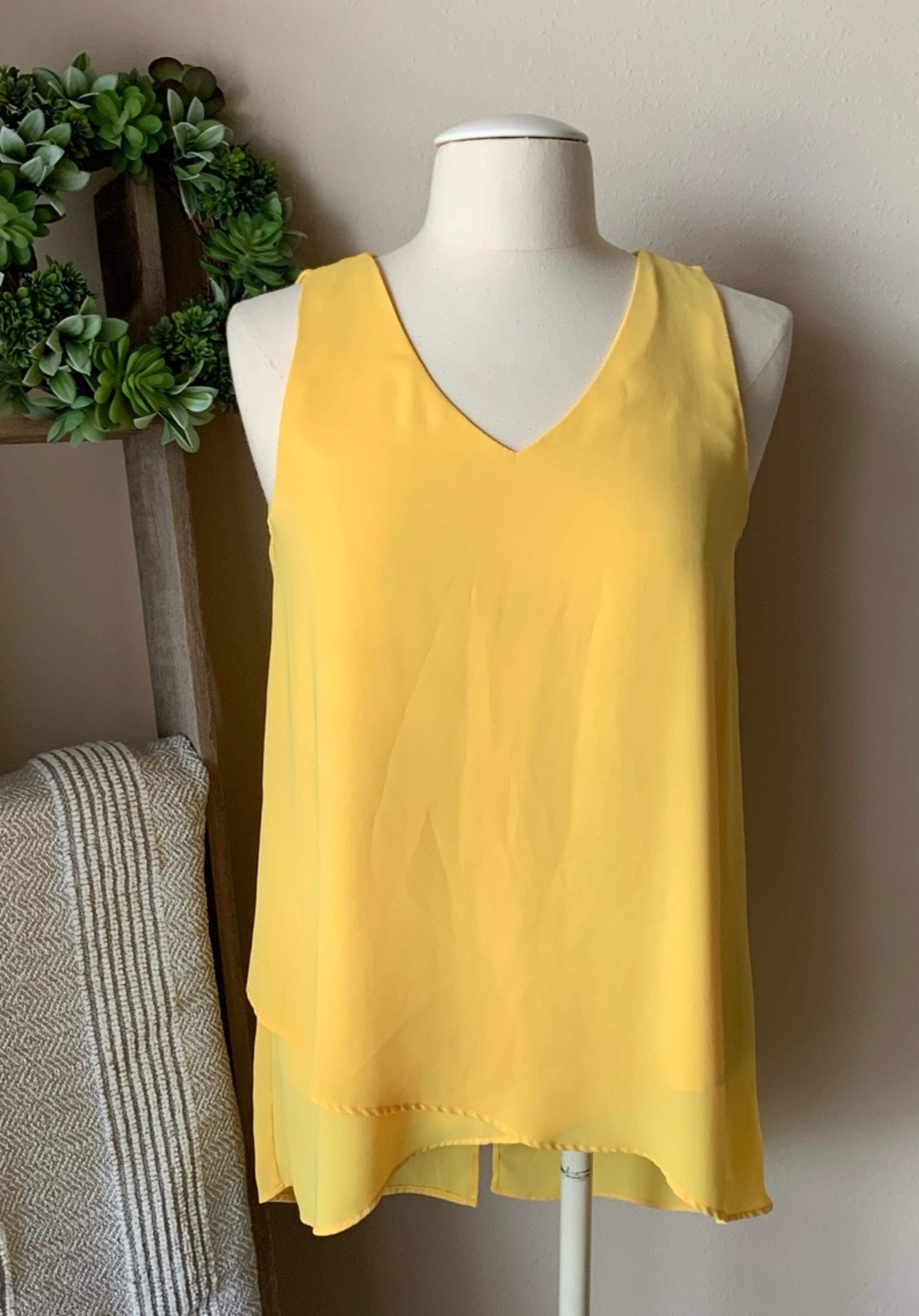 Karen Kane yellow blouse