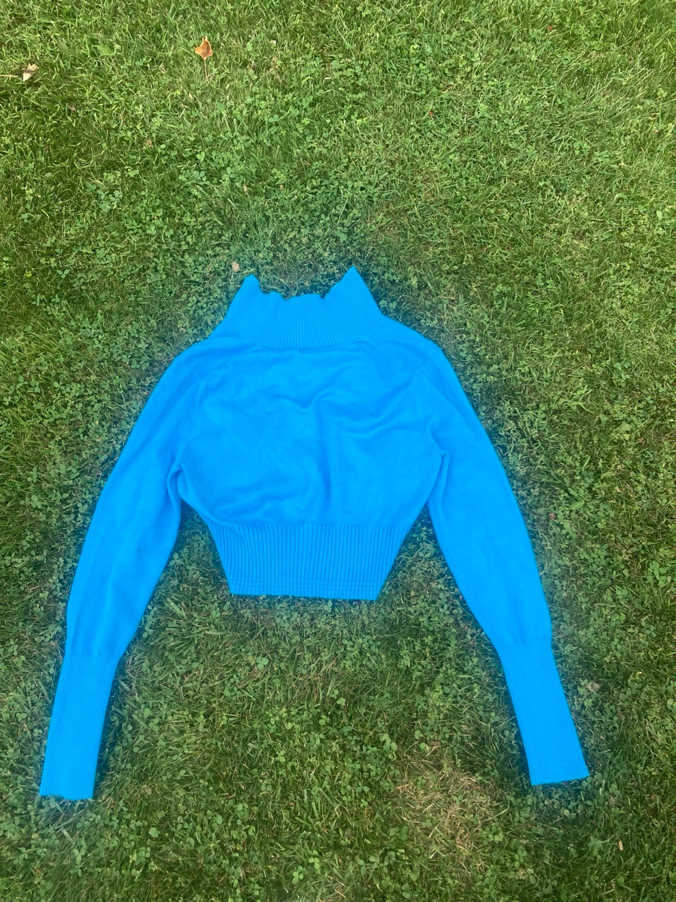 Urban Outfitters Blue Preppy Cropped Sweater