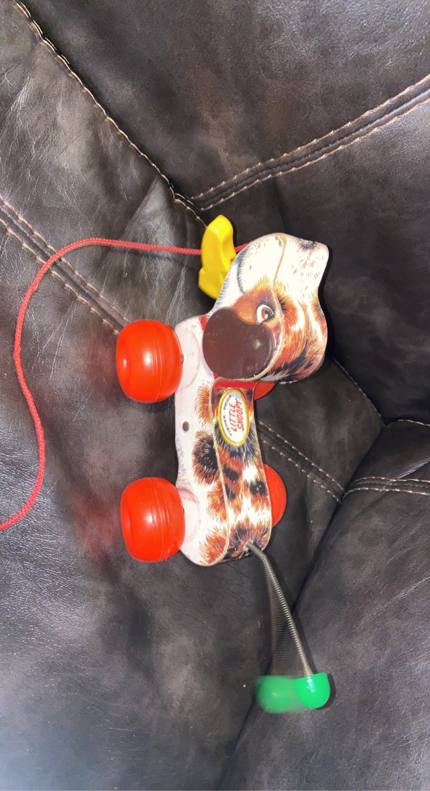 Vintage 1990 Little Snoopy pull toy