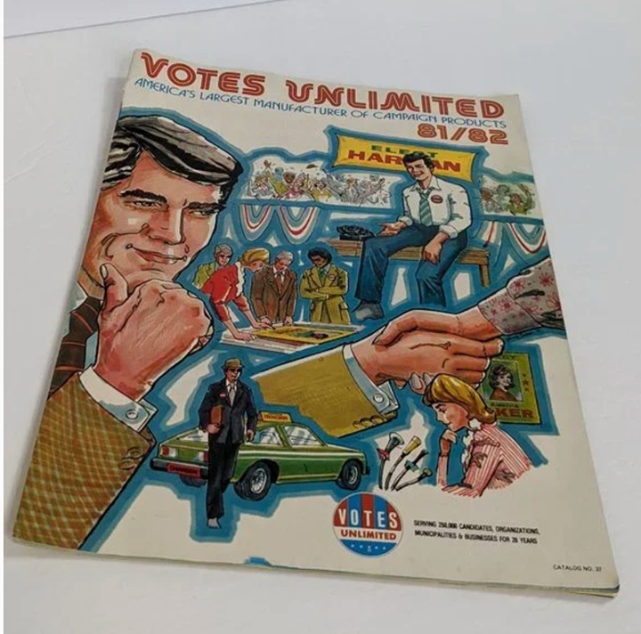Vintage Votes Unlimited Campaign Catalog 1981/1982 Super Rare!