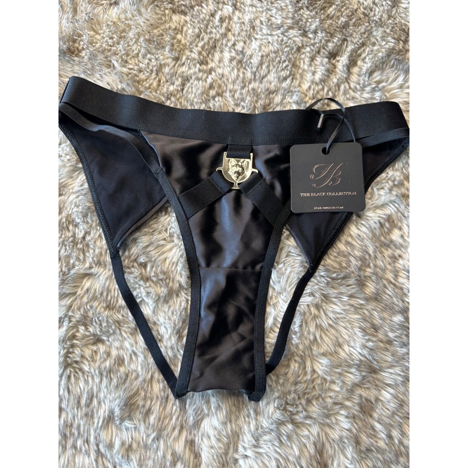 Honey Birdette WATSON Black and Gold Brief XS