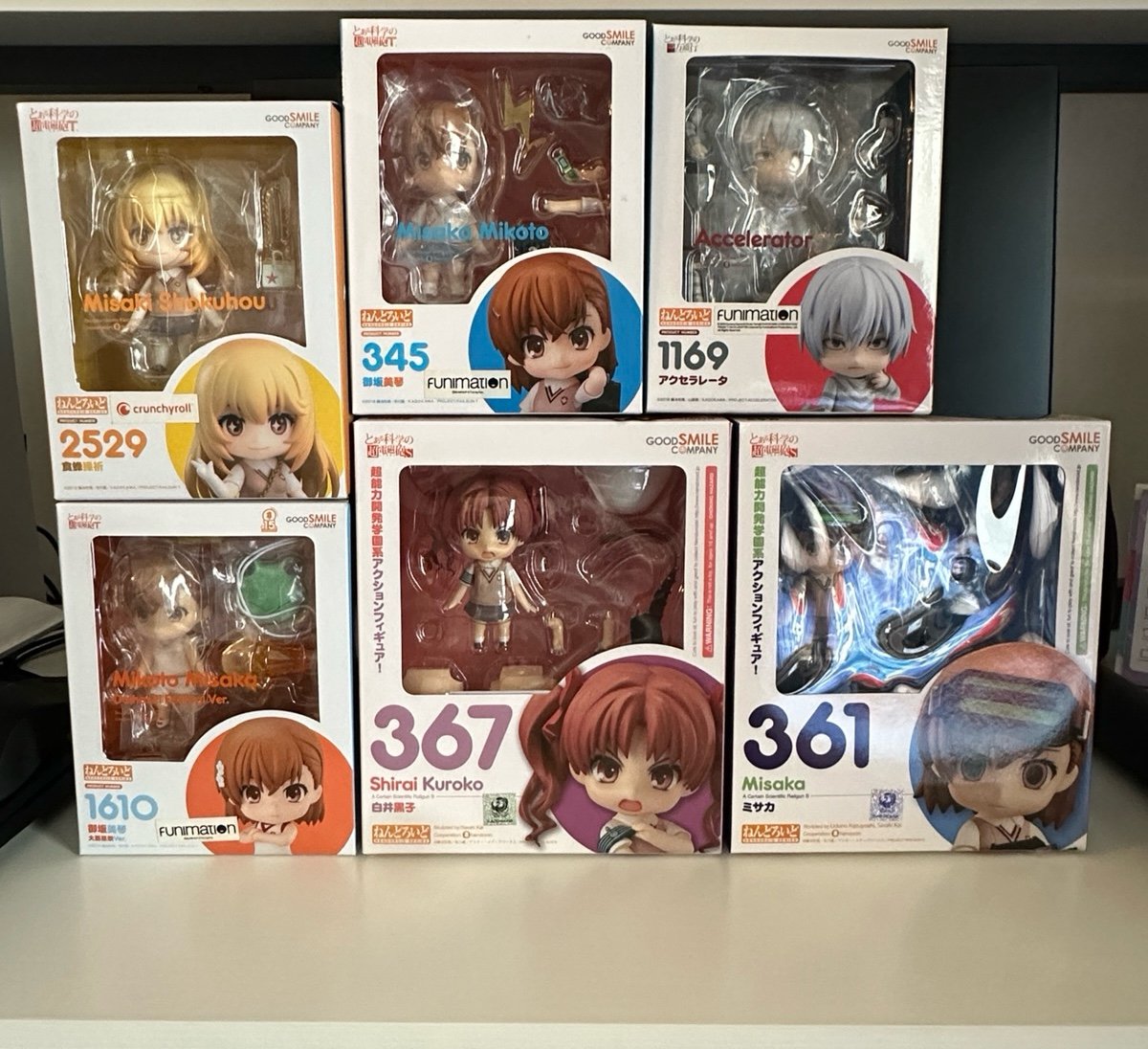 A Certain Magical Index Railgun Accelerator Toaru Nendoroid complete set