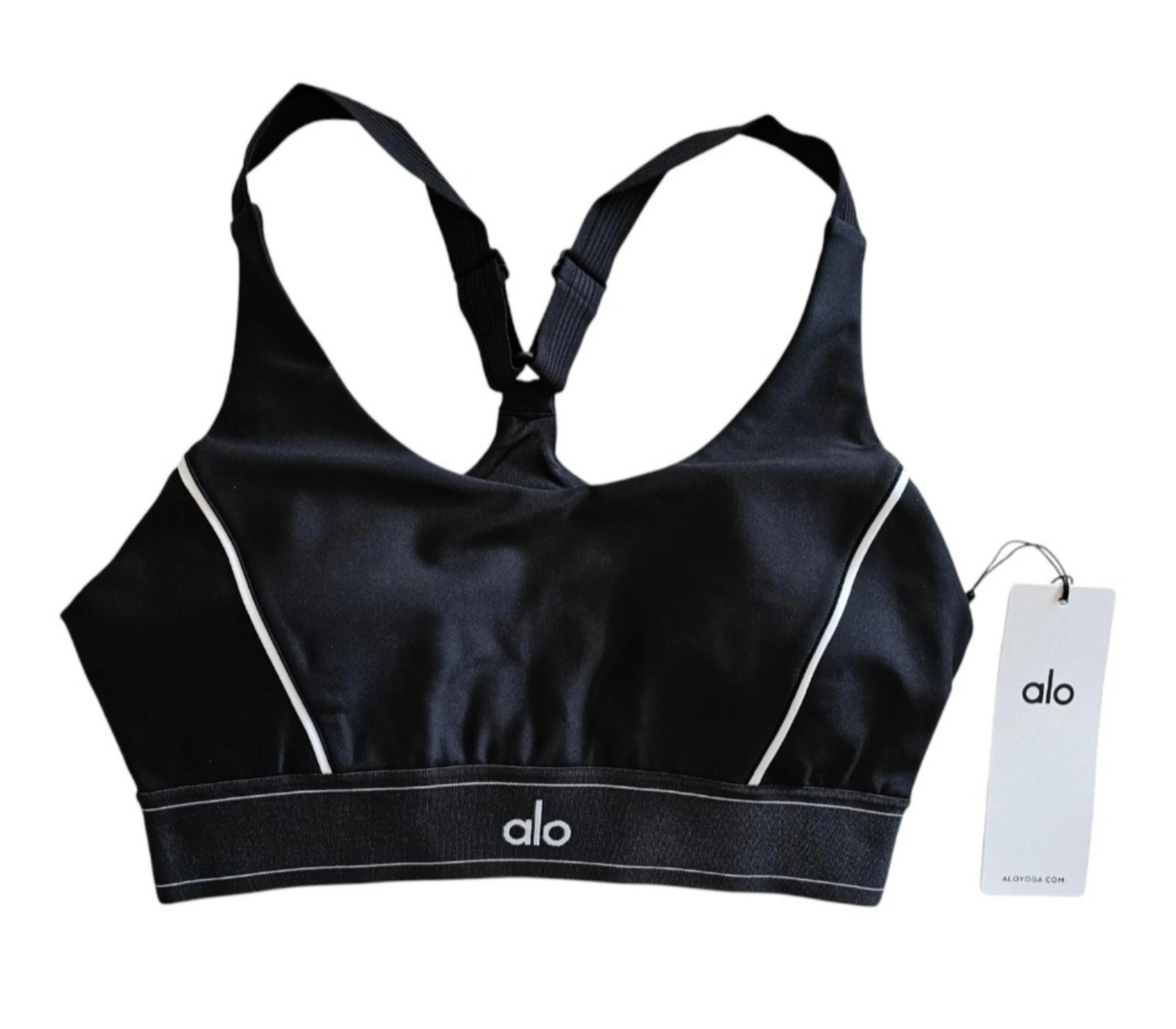 Alo Yoga Airlift Suit Up Bra Black Size Large NWT $78