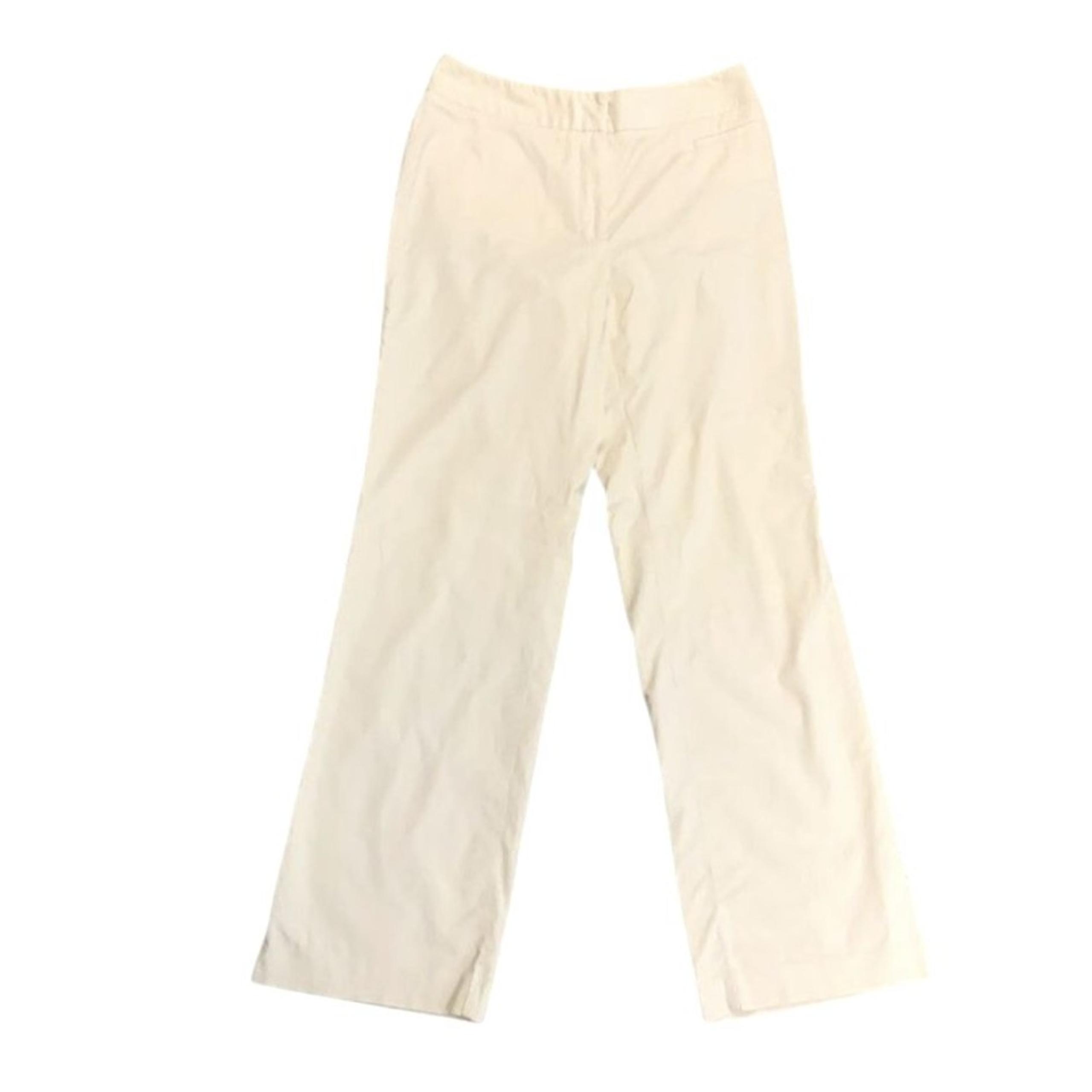 Sigrid Olsen Winter White Fine Wale Corduroy Mid-Rise Wide leg Pants Size 6