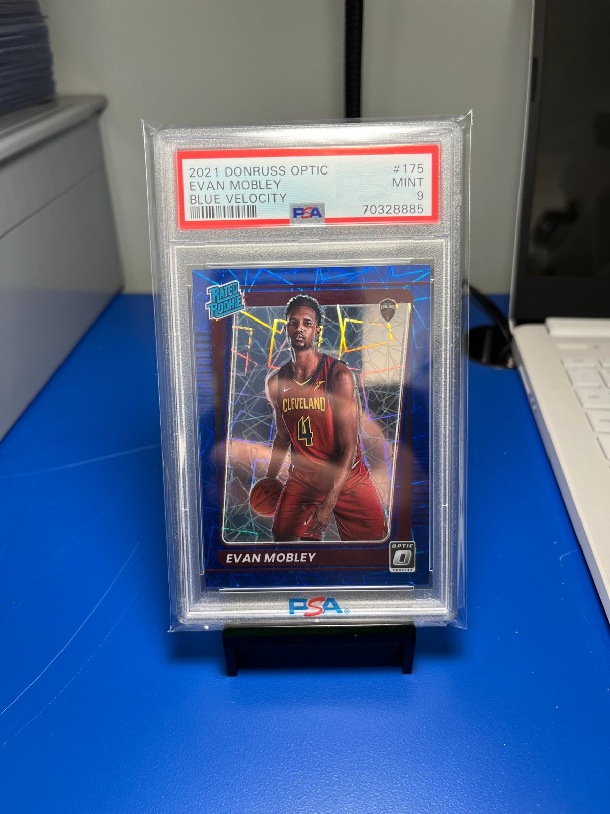 Evan Mobley Optic BLUE Velocity PSA 9!