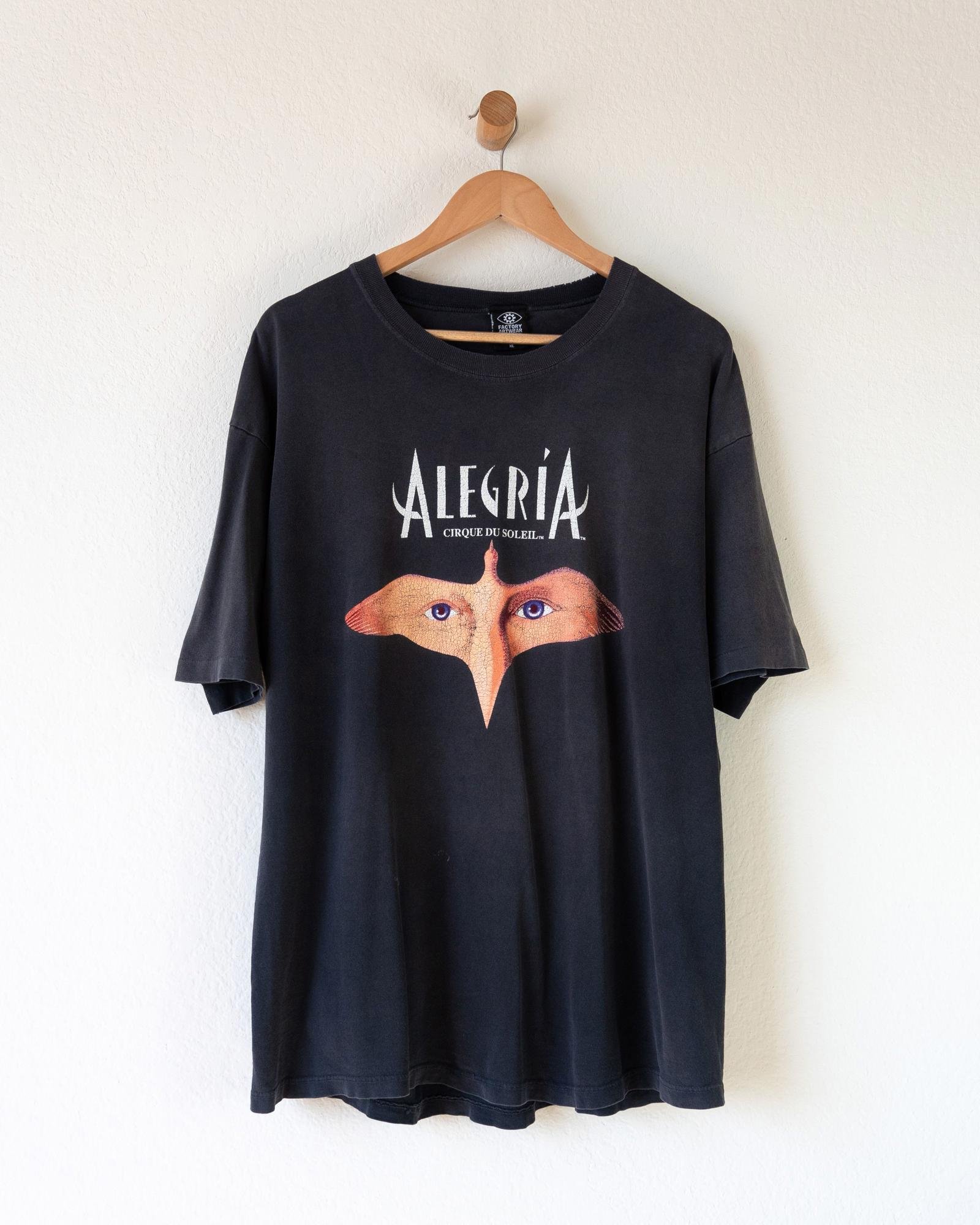 90s Vintage Cirque Du Soleil Alegria Faded Distressed Single Stitch T Shirt