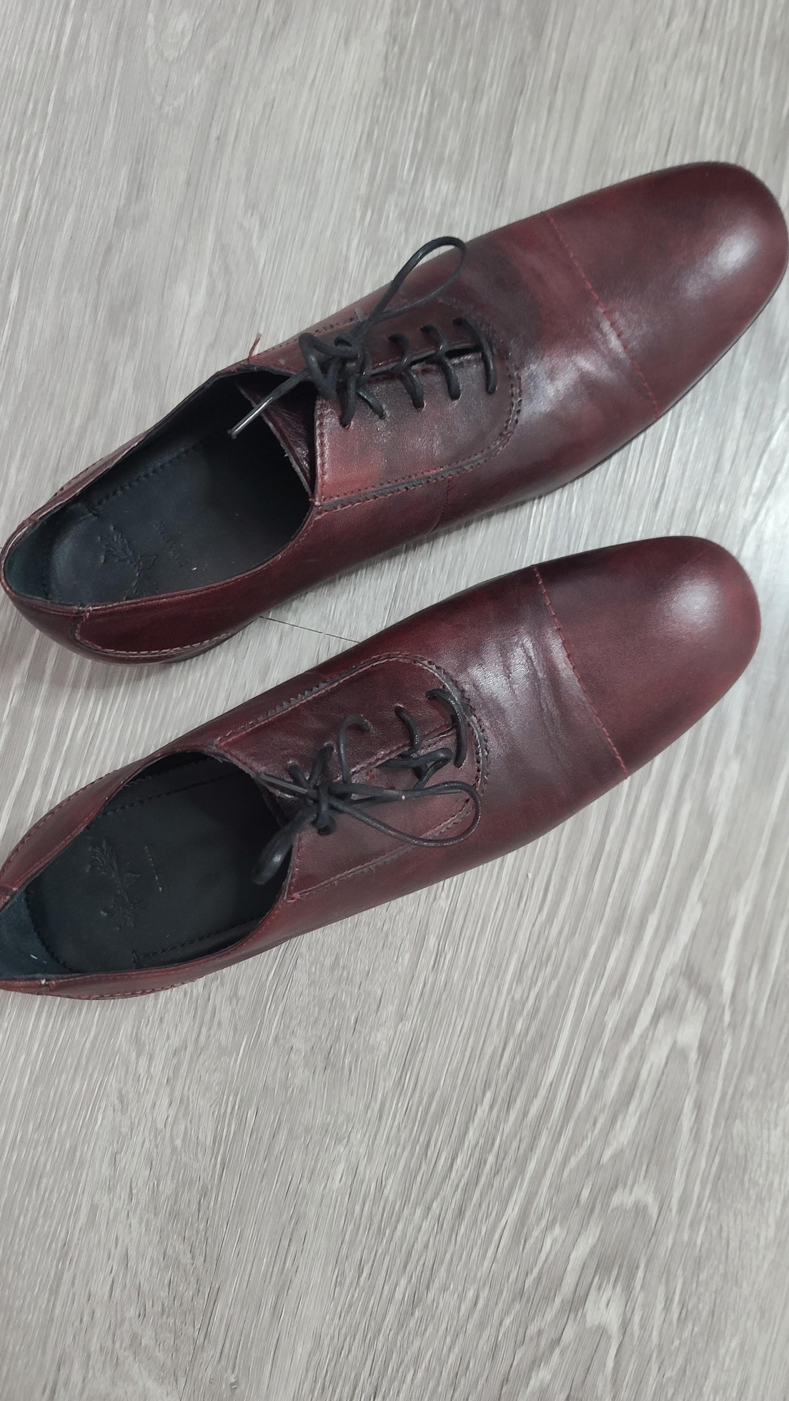 Burgundy Zara Men's oxfords