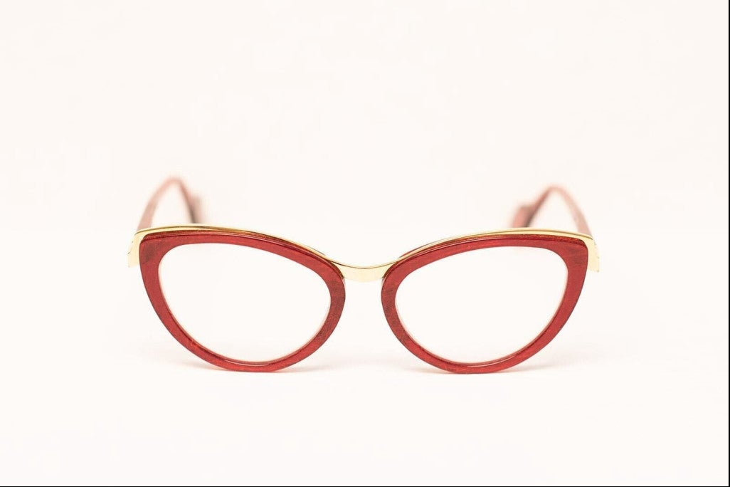 24k Gold Ladies Burgundy Optic Eyewear - Delixs Desire 2 DX302C 01-RG VP00 2