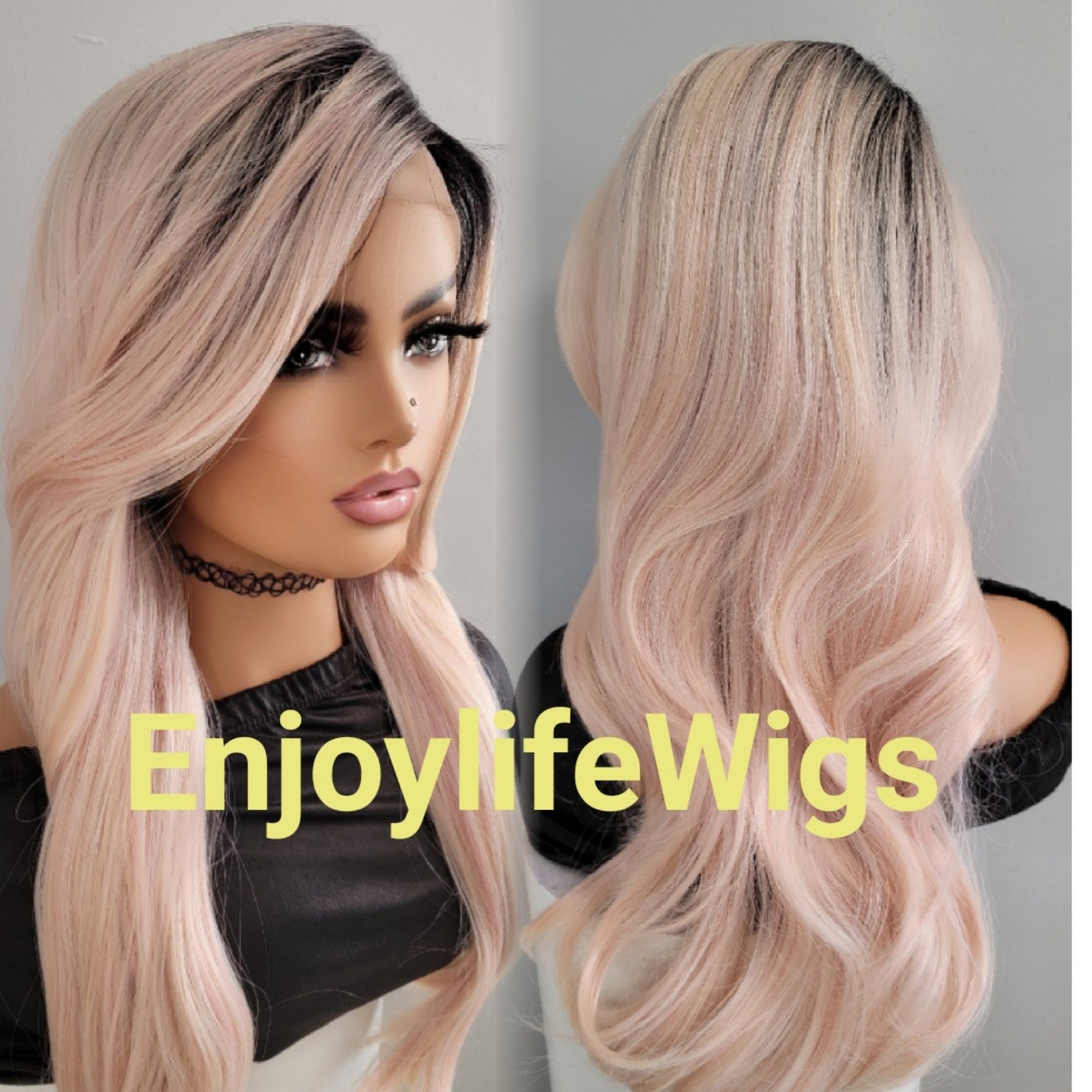 human hair cotton candy HD lace front wig