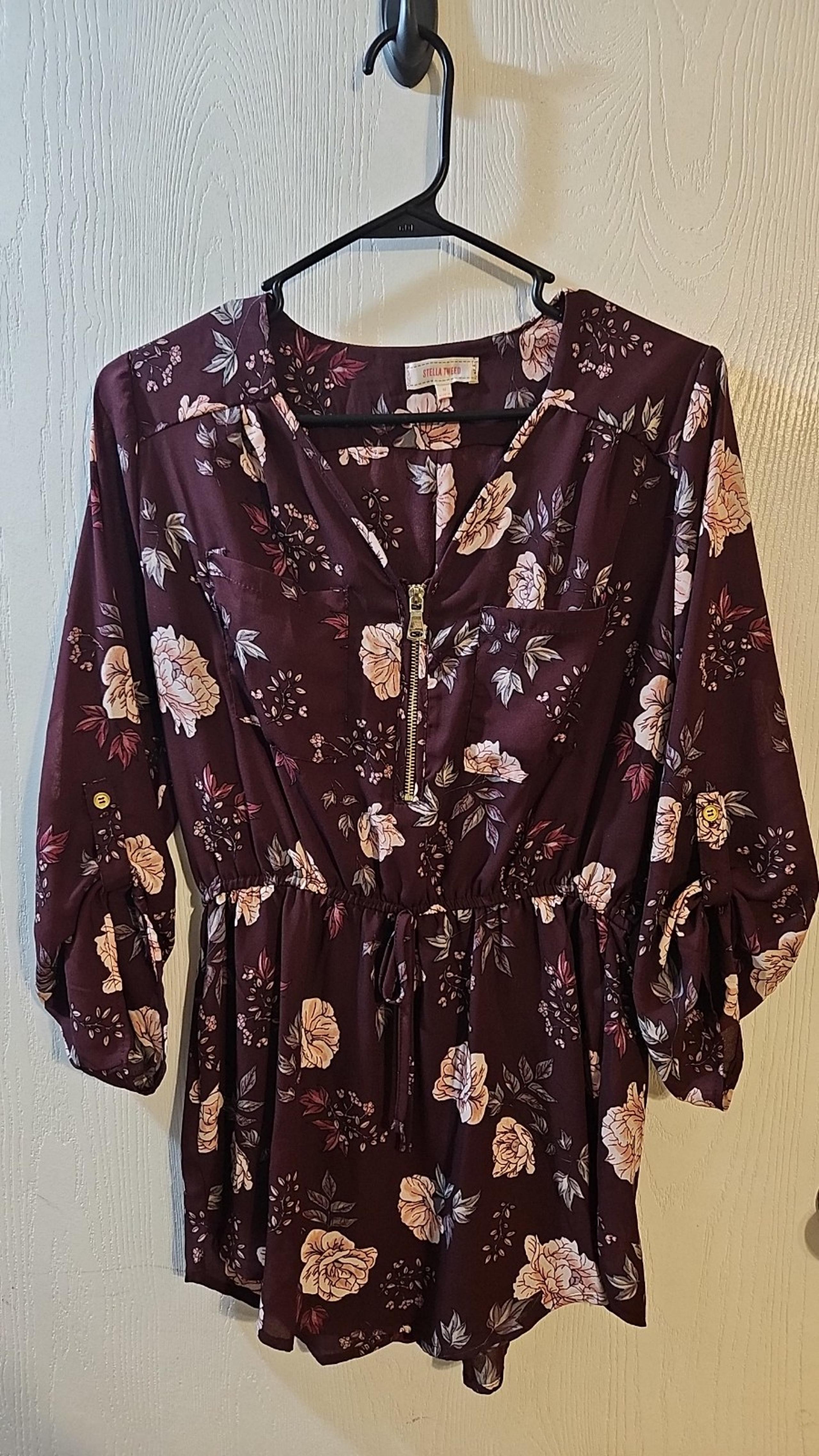 Stella Tweed Purple Floral Blouse