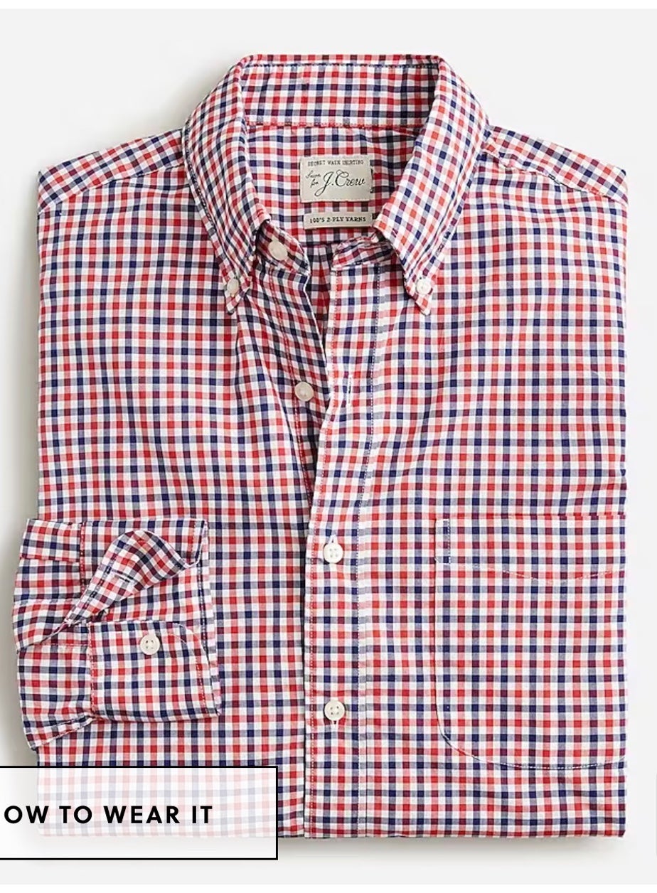 J Crew Secret wash cotton poplin dress shirt NEW!