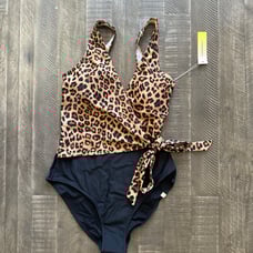 Summersalt Perfect Wrap Leopard One-Piece