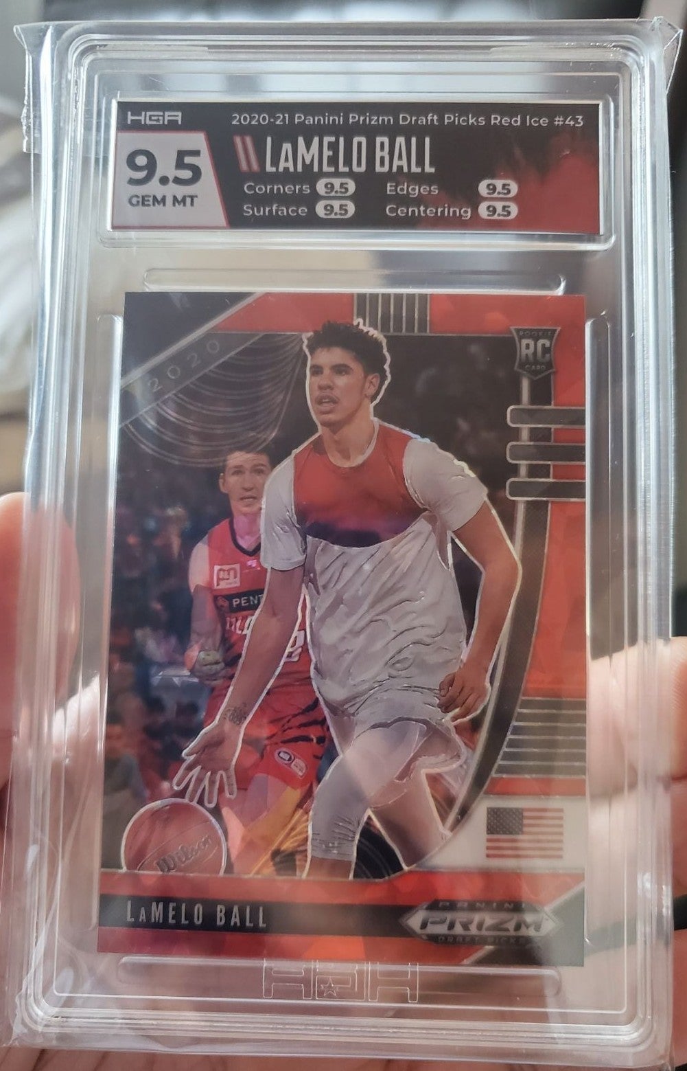 Lamelo Ball prizm red cracked ice rookie