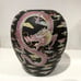 Antique Asian Chinese Qianlong Black Glaze Famille Rose Porcelain Dragon Jar Pot