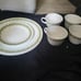 Vintage 9 piece set of corning corelle spring blossom green and white