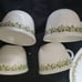 Vintage 9 piece set of corning corelle spring blossom green and white