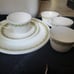 Vintage 9 piece set of corning corelle spring blossom green and white