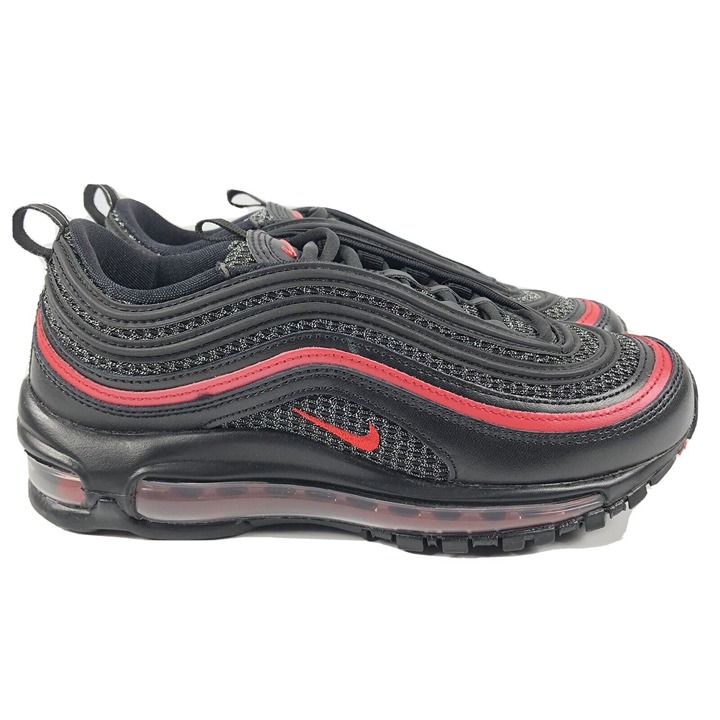 Nike Womens Air Max 97 Valentine's Day Black Silver Univ Red Sz 6.5 (S41)