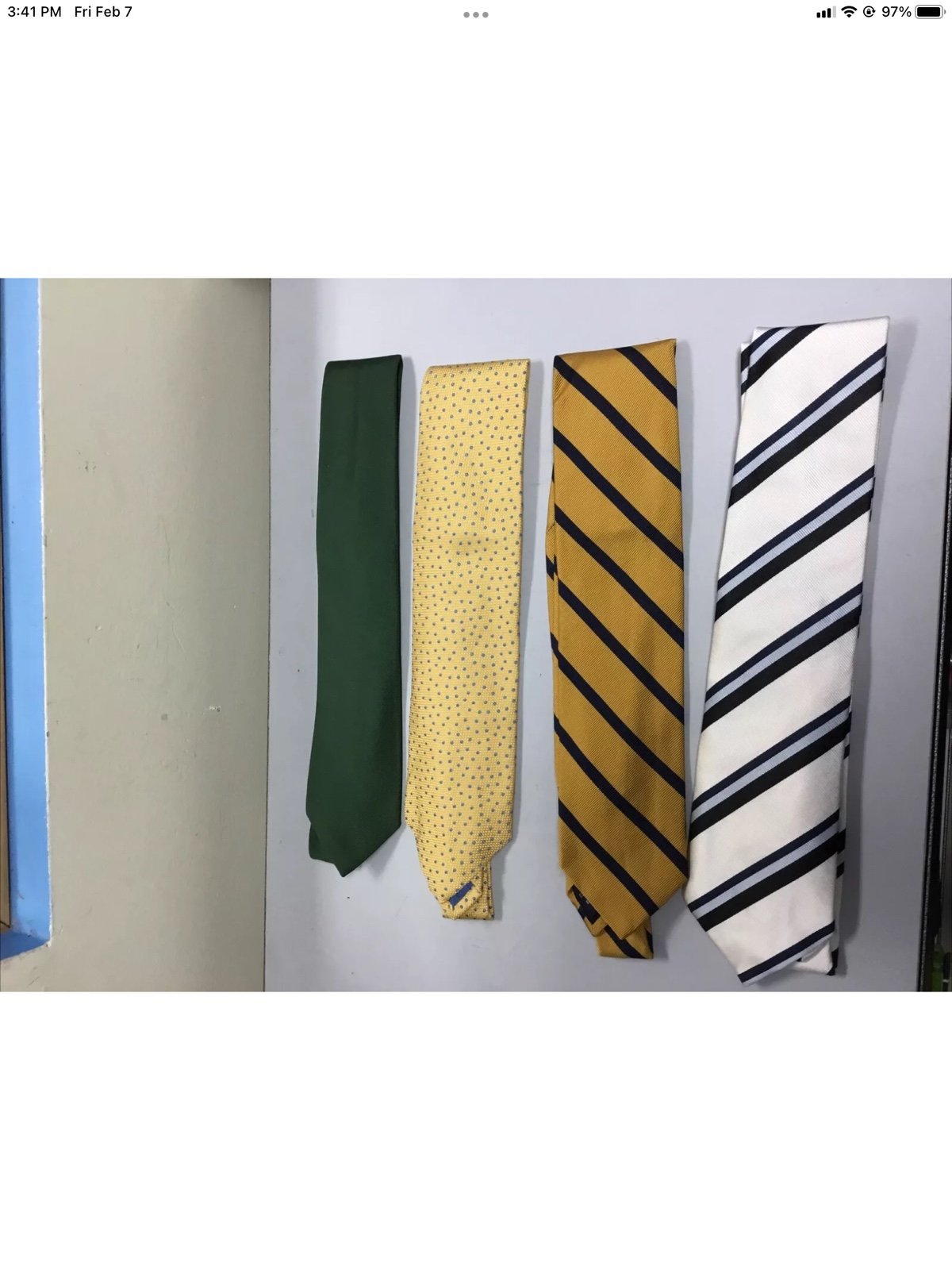 4 Bundle- Ben Silver Charleston Ties All Pre Owned
