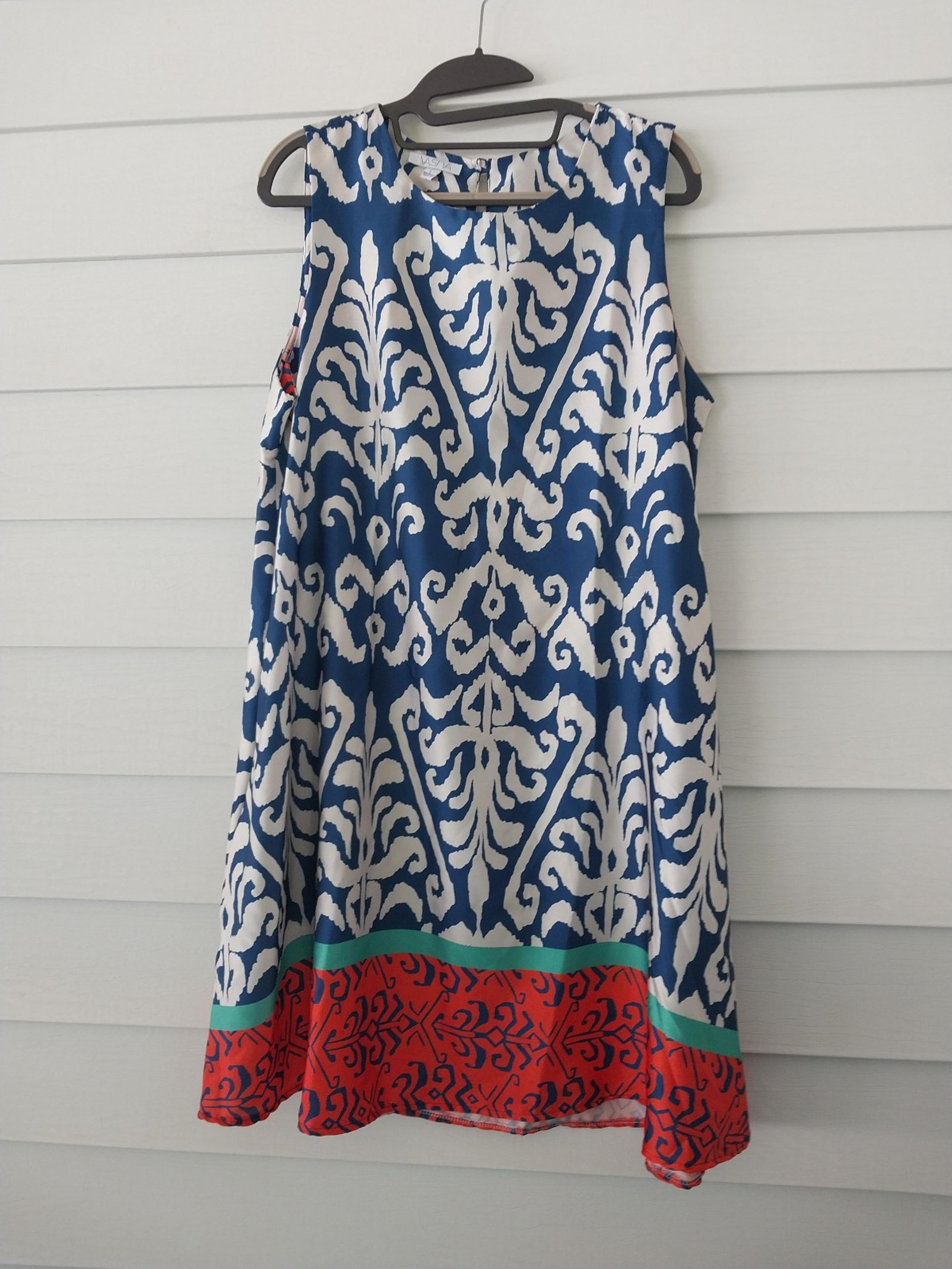 Anthropologie Vasna Ikat Silk Shift Dress Made in Italy Size L