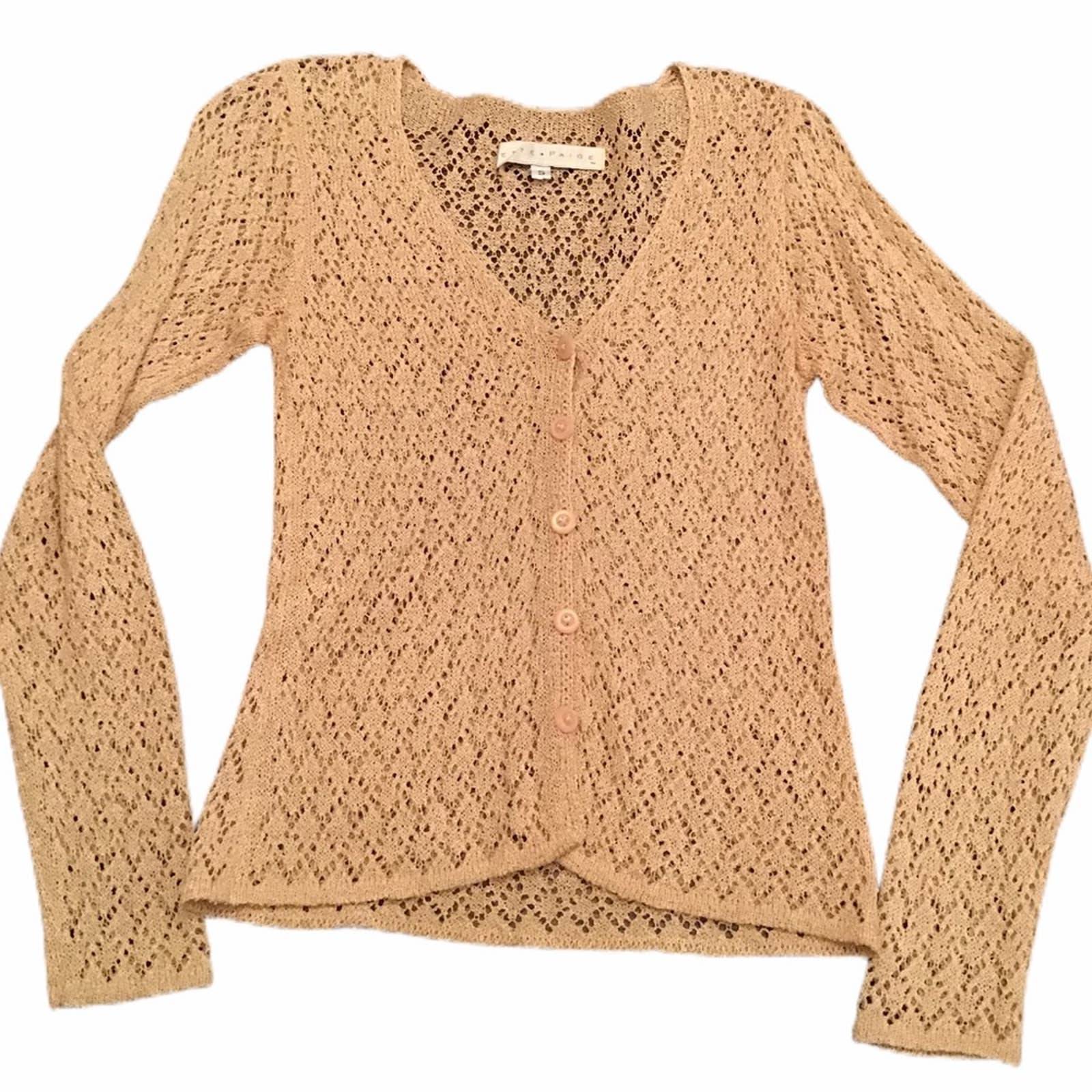 Betty Paige Tan Cardigan Sweater