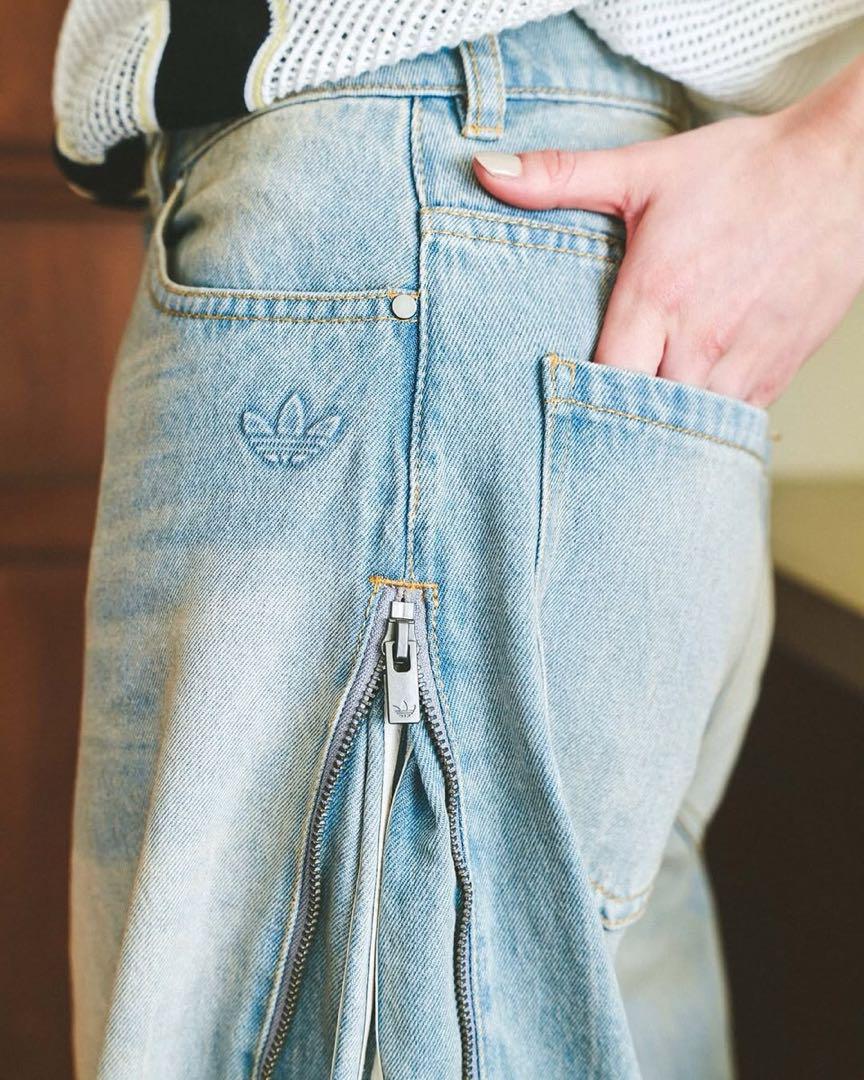 adidas DENIM ZIP PANT ライトデニム（アディダス デニム ジップ