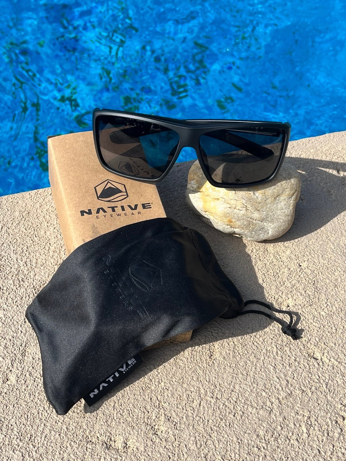 Native Eyewear Wells XL Matte Black Polarized Sunglasses