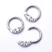 Maria Tash 14g 9.5mm Cubic Zirconia Titanium Horizontal Princess Clicker