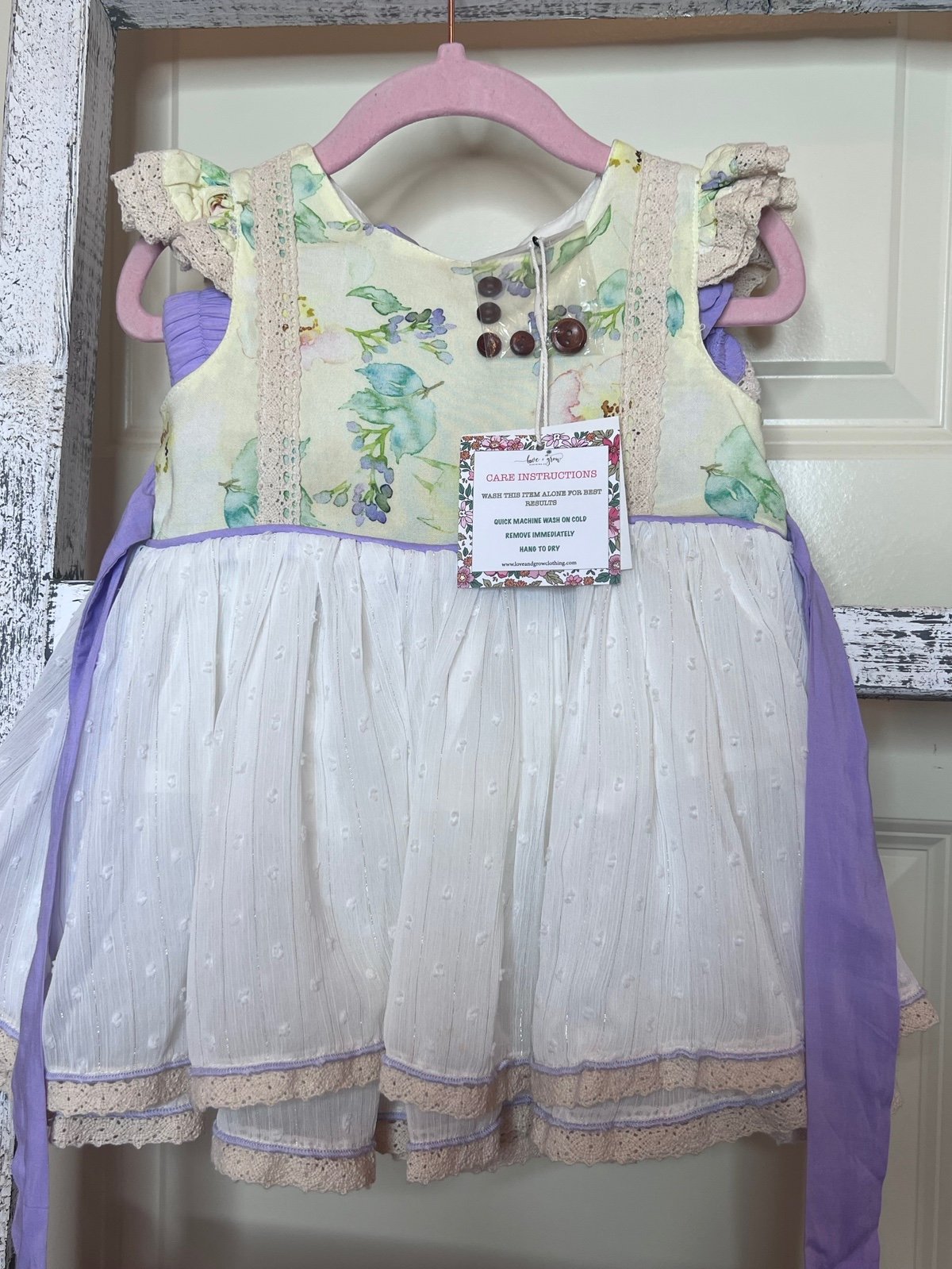 2T Love and Grow Spring Emery purple dress set NWT