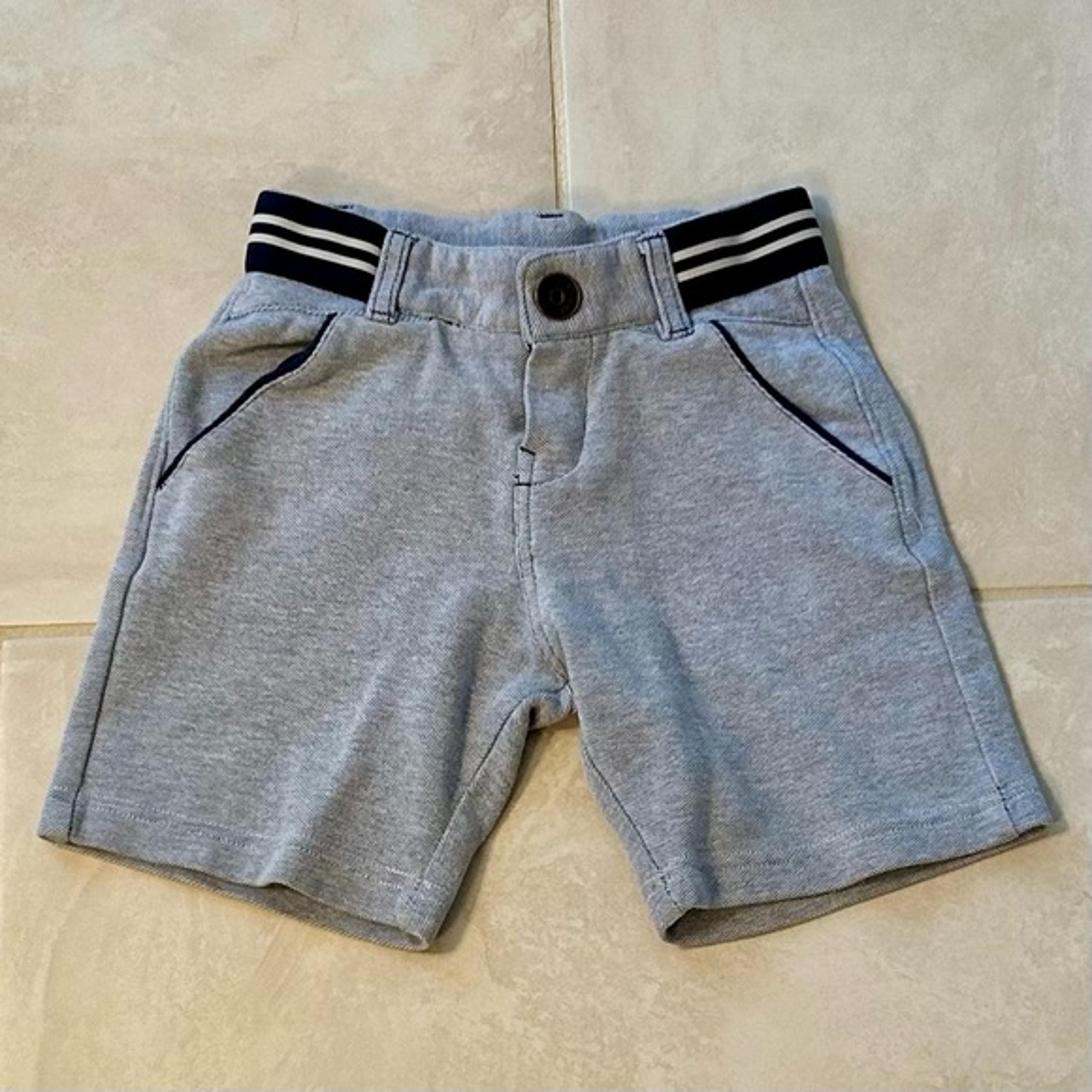 Boys 6 Catimini Blue Summer Shorts with Striped Waistband