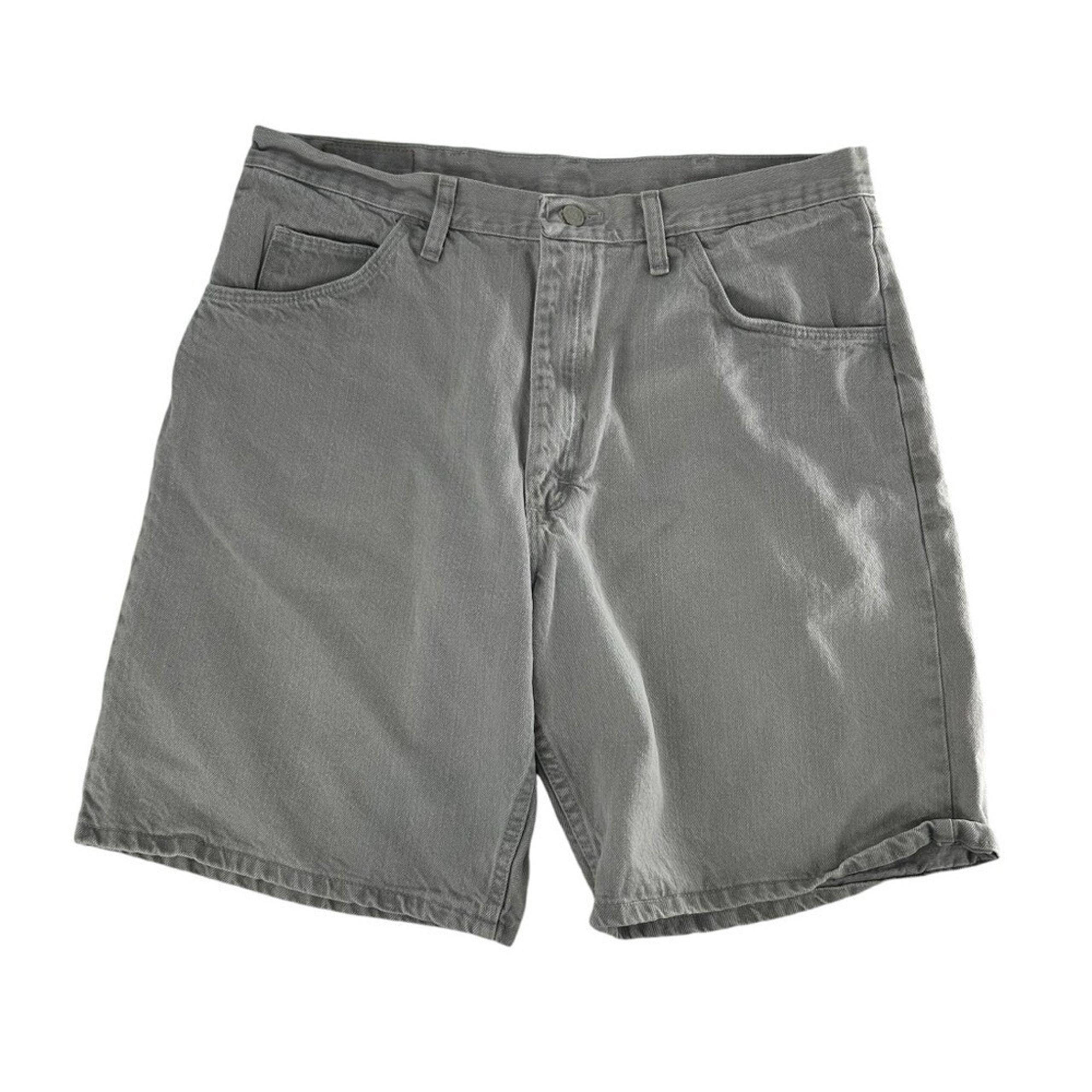 Vintage Y2K Wrangler Jean Shorts Men's 36 Grey Baggy Loose Reladed Skater Jorts