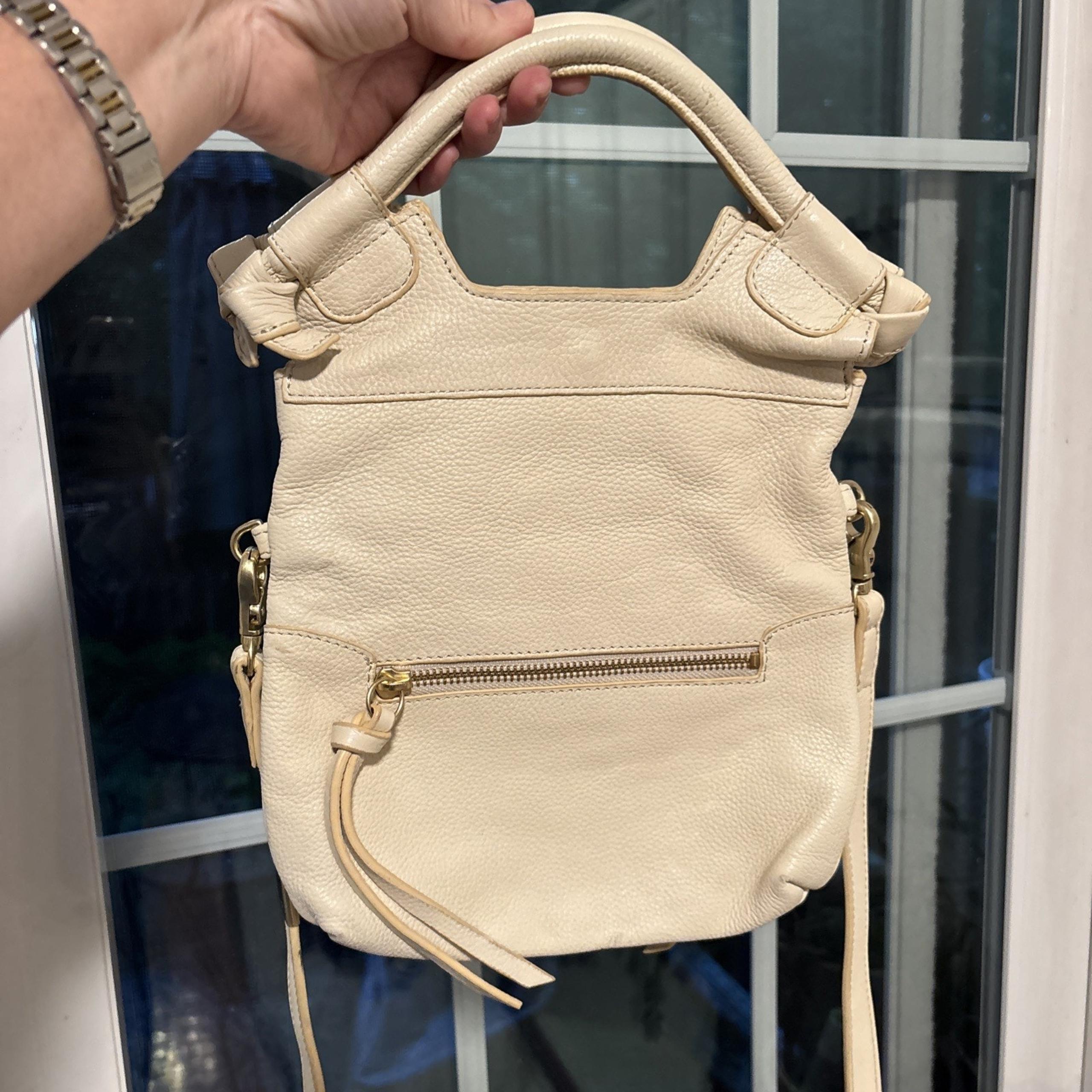 Foley & Corinna Crossbody Cream Pebble Leather Handbag