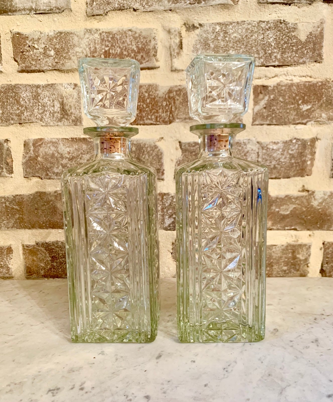 Set of 2 Vintage 1960s Decanters