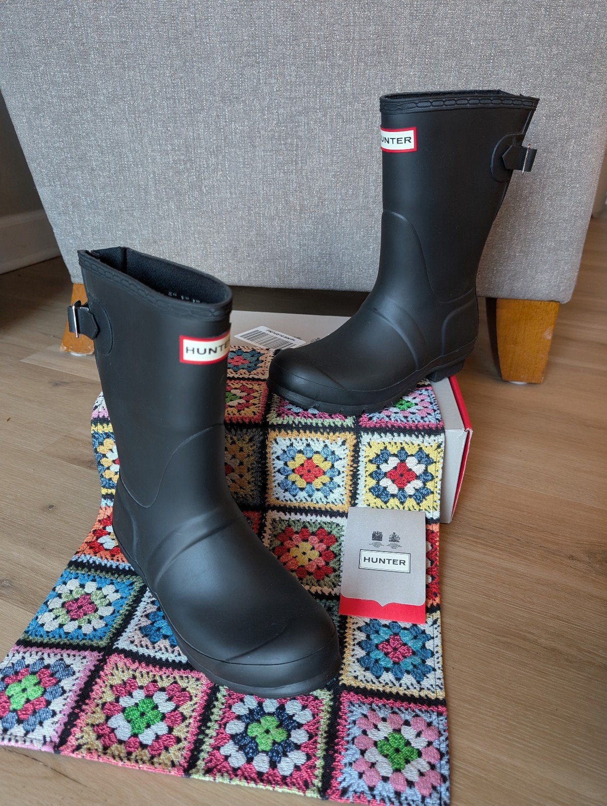 HUNTER Women's Short Adjustable Rain Boot - Size 6 (EU 37) RETAIL 175