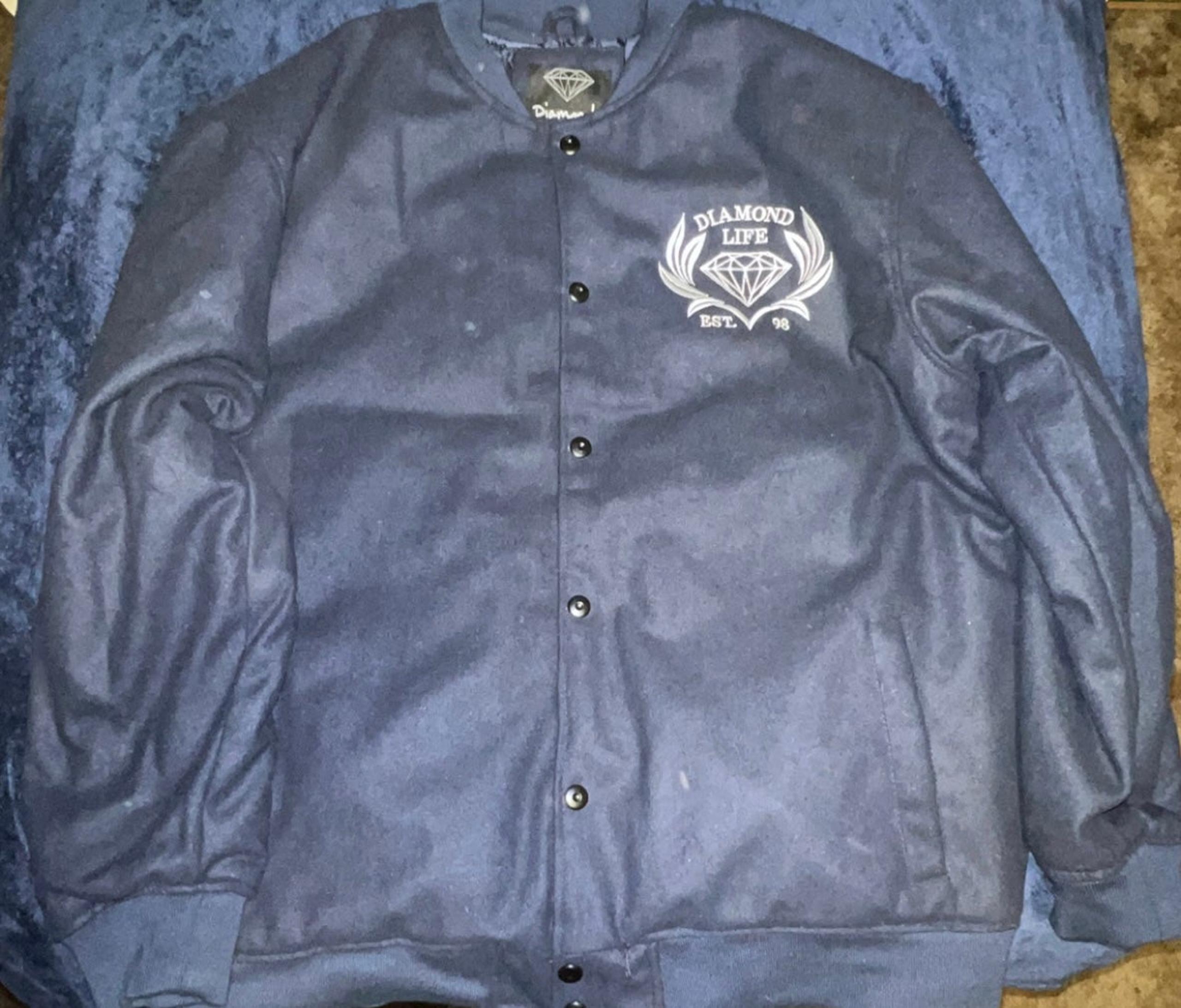 Diamond supply co varsity jacket size 3XL