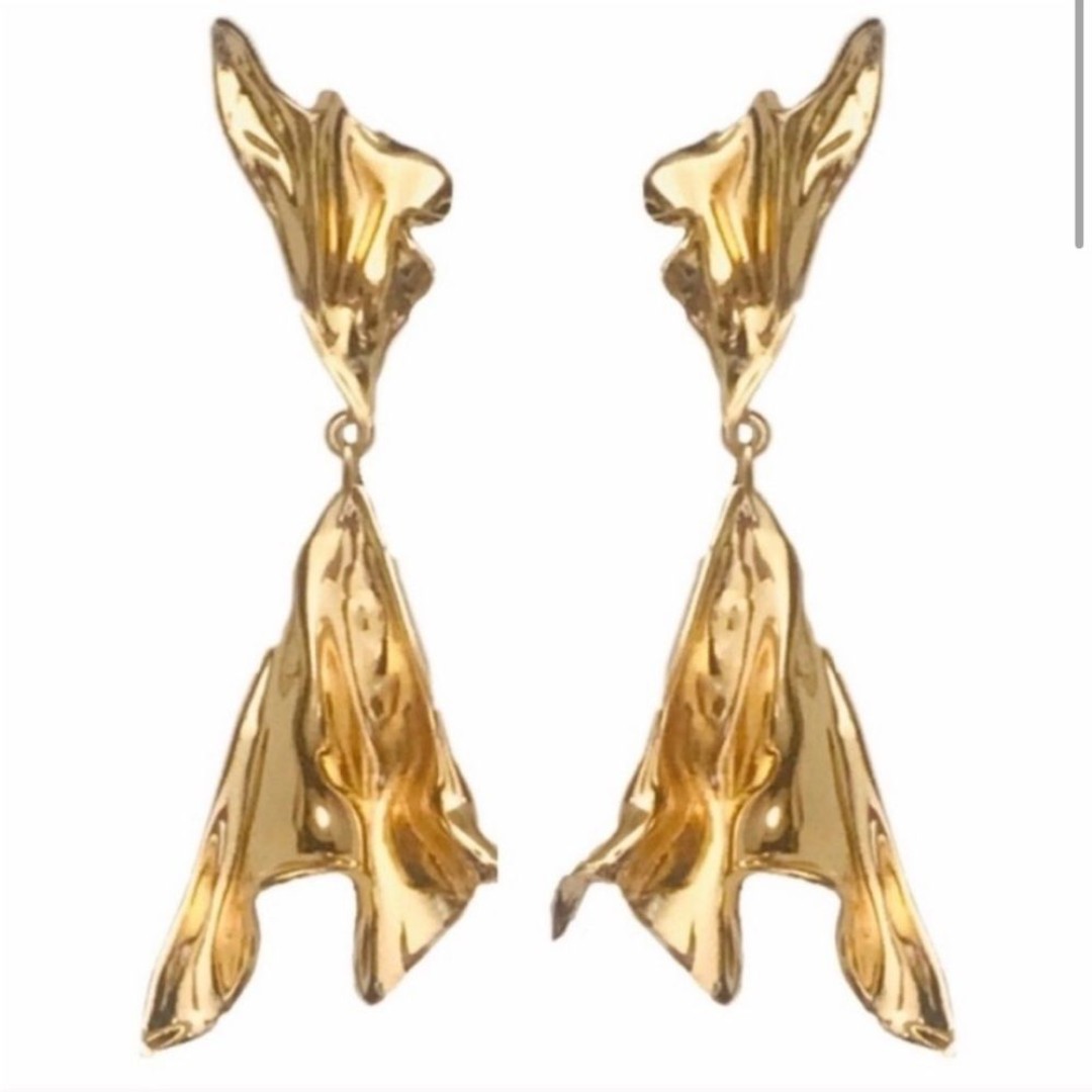 Alexis Bittar Gold Astoria Crumpled Earrings