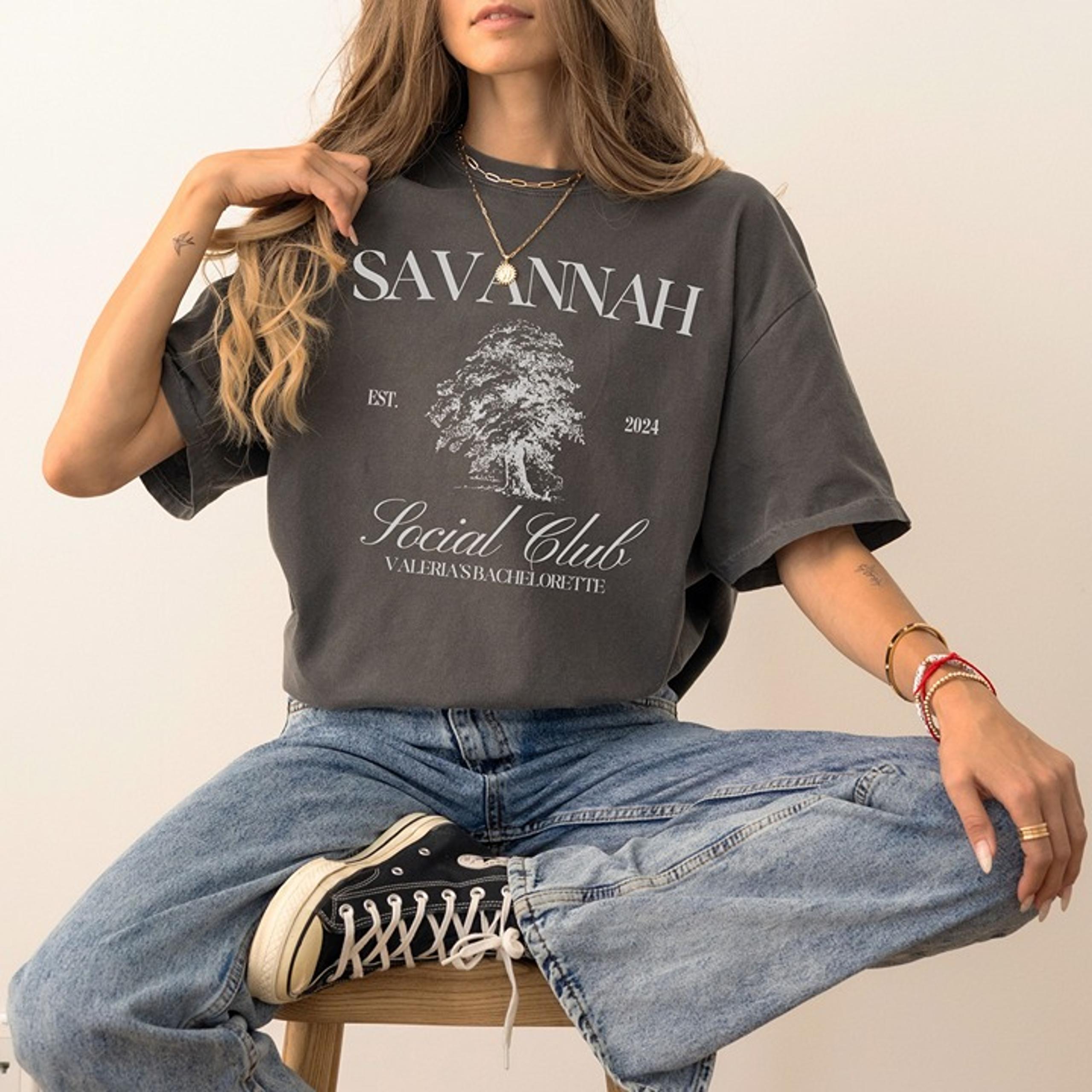 Custom Savannah Georgia Bachelorette Tshirt, Personalized Bride Shirt, Bridesmai