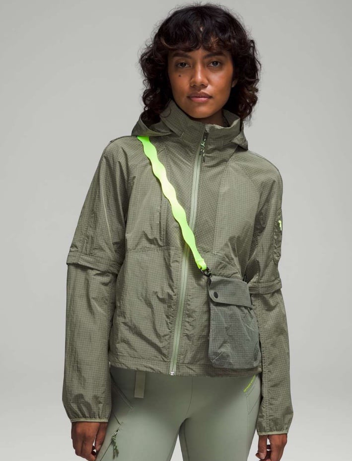 NWT lululemon ripstop convertible hiking jacket laurel green 4
