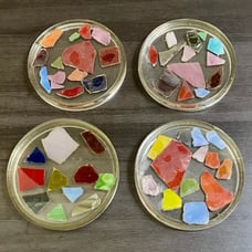 Art Deco Mod Vintage Confetti Coasters