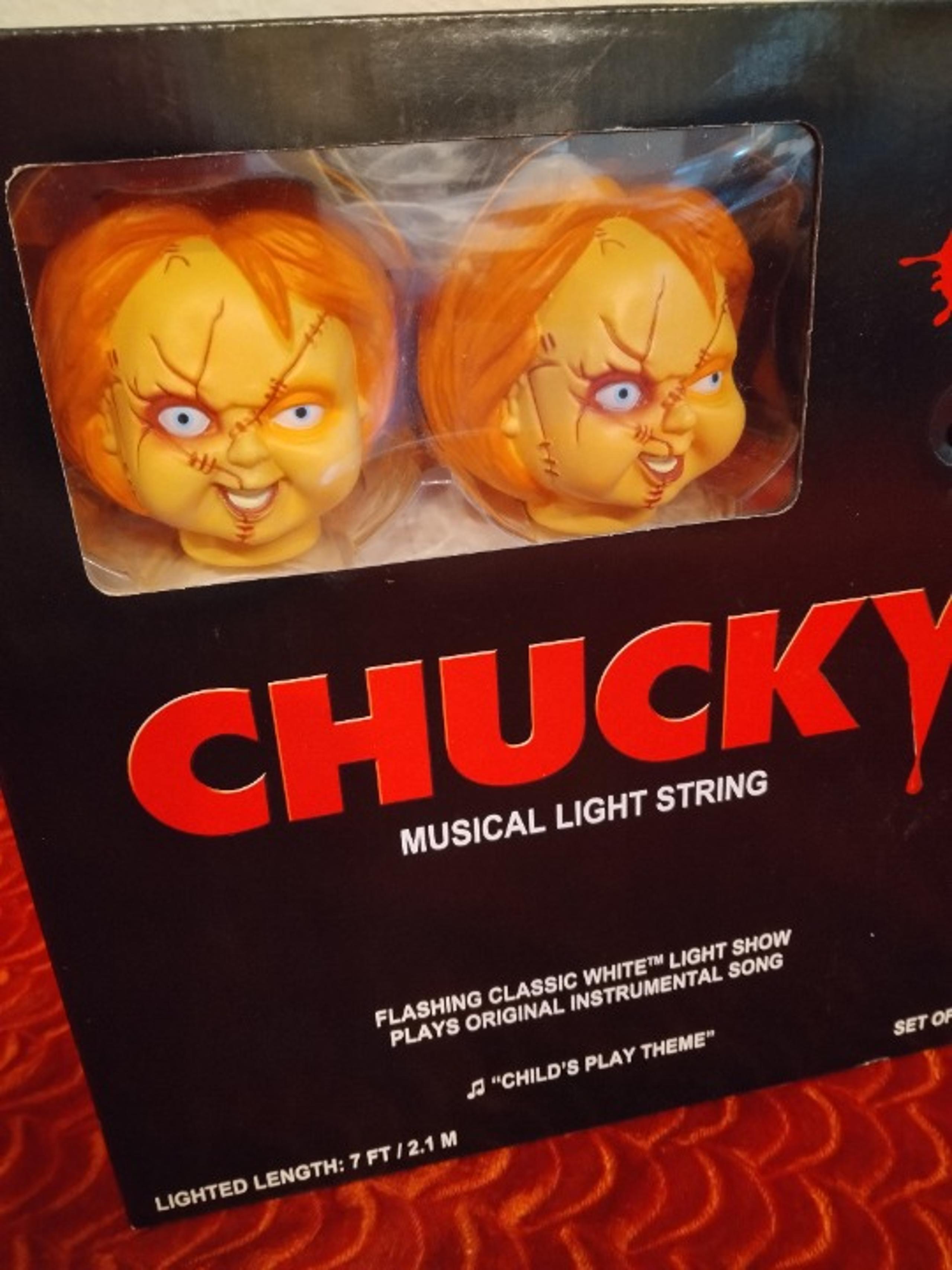 CHUCKY MUSICAL LIGHT STRING HALLOWEEN HORROR DECOR LIGHTS - CHILDS PLAY FIGURE