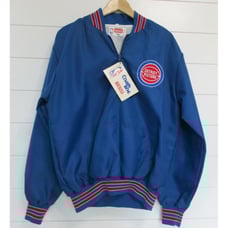 Vintage Chalkline NBA Detroit Pistons Fiberglas 1/4 Zip Jacket NWT Blue USA Made
