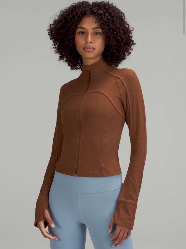 Lululemon Ribbed Nulu Cropped Define Jacket/Roasted Brown/ size 4/ New with tag