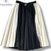 ## Excellent Condition VALENTINO Pleated Skirt Lace Bicolor